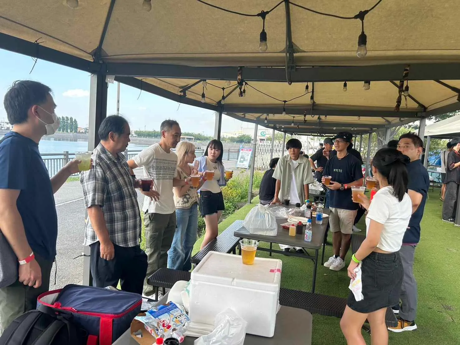 BBQ開始の挨拶の様子